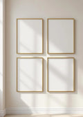 Frame Frame Display Mockup — Gold Frame Portrait 2:3 — Perspective View — #00597 | MockupBulk