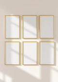 Frame Lifestyle Frame Mockup — Gold Frame Portrait 2:3 — Perspective View — #00603 | MockupBulk