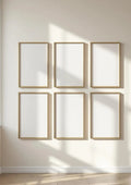 Frame Lifestyle Frame Mockup — Gold Frame Portrait 2:3 — Perspective View — #00606 | MockupBulk