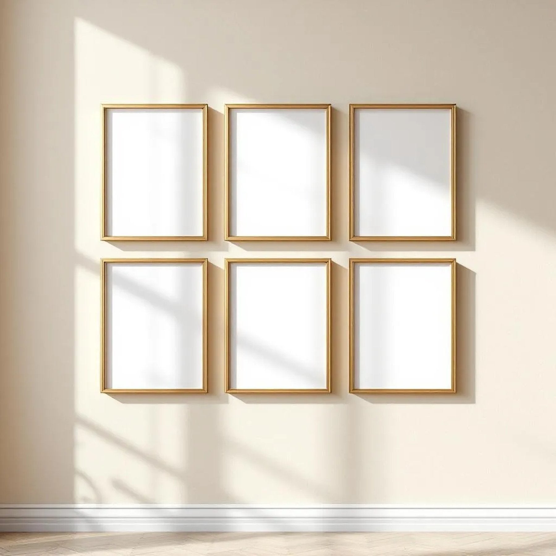 Frame Frame Display Mockup — Plain Square Frame Portrait 2:3 — Perspective View — #00607 | MockupBulk