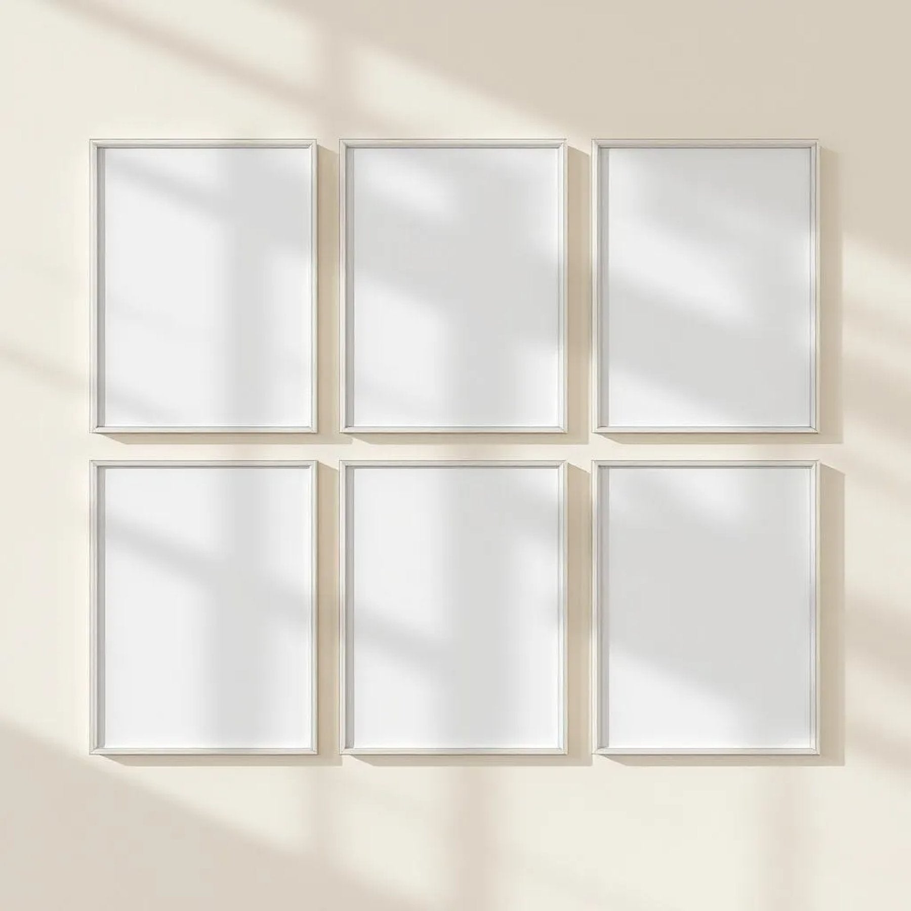 Frame Interior Frame Mockup — Plain Square Frame Portrait 2:3 — Perspective View — #00610 | MockupBulk