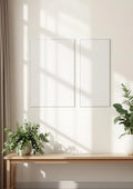 Frame Room Scene Mockup — Silver Frame Portrait 2:3 — Perspective View — #00612 | MockupBulk