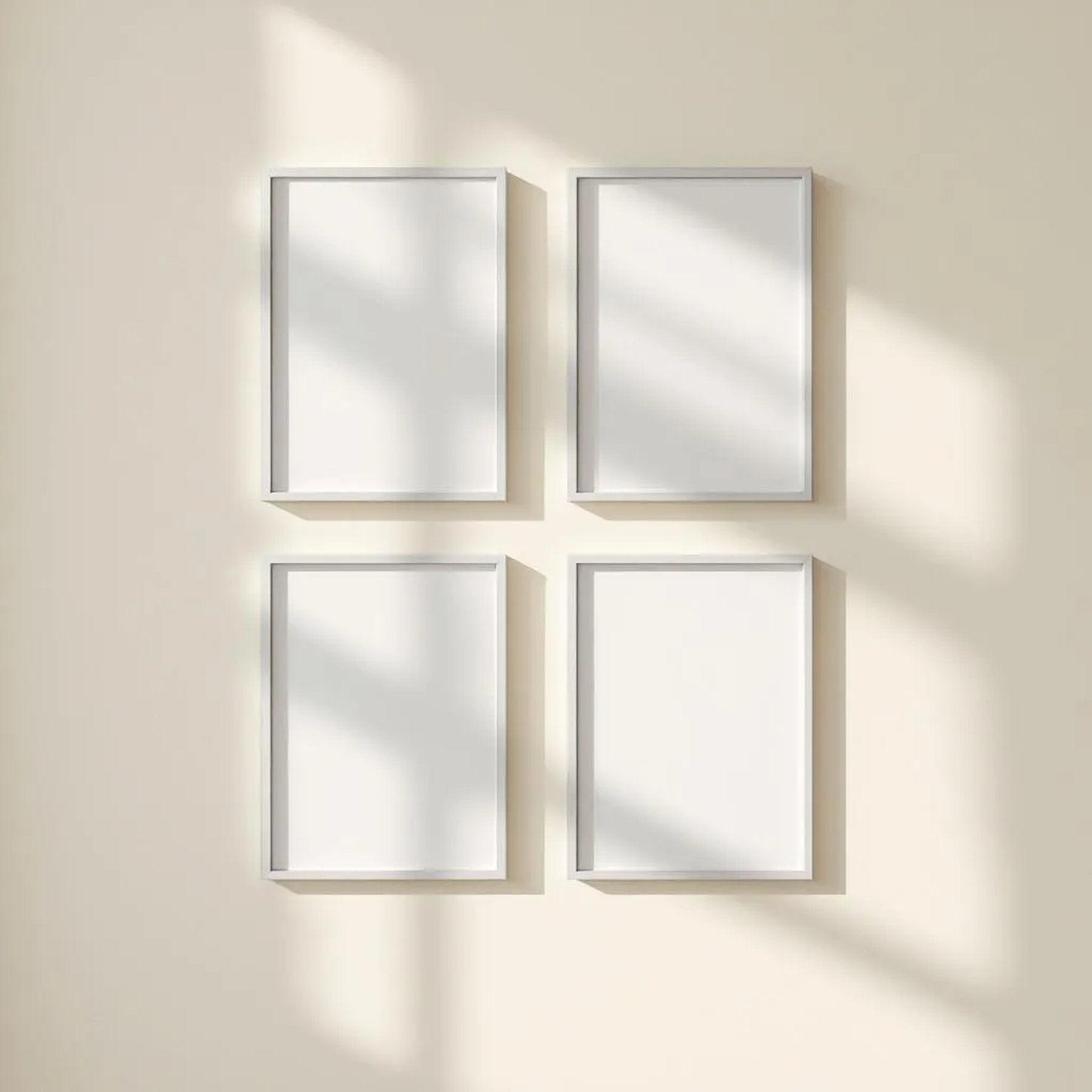 Frame Interior Frame Mockup — Plain Square Frame Portrait 2:3 — Perspective View — #00613 | MockupBulk