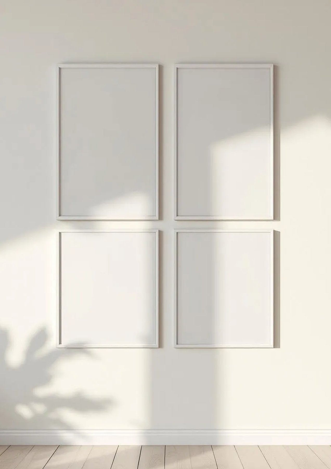 Frame High-Res Frame Mockup — Silver Frame Portrait 2:3 — Perspective View — #00618 | MockupBulk