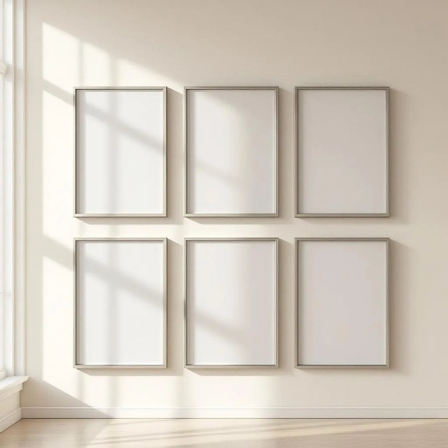 Frame High-Res Frame Mockup — Plain Square Frame Portrait 2:3 — Perspective View — #00619 | MockupBulk