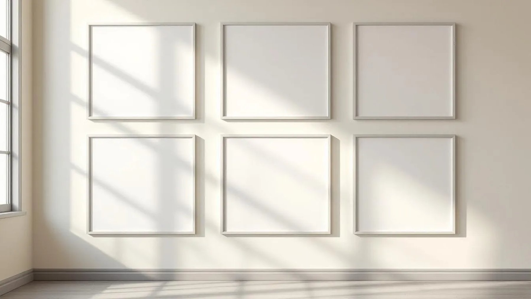 Frame Wall Art Mockup — Silver Frame Portrait 5:7 — Perspective View — #00620 | MockupBulk