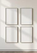 Frame Lifestyle Frame Mockup — Silver Frame Portrait 2:3 — Perspective View — #00621 | MockupBulk