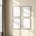 Frame Wall Art Mockup — Plain Square Frame Portrait 2:3 — Perspective View — #00625 | MockupBulk