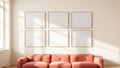 Frame Wall Art Mockup — Silver Frame Square 1:1 — Perspective View — #00626 | MockupBulk