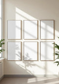 Frame Editorial Room Mockup — Silver Frame Portrait 2:3 — Perspective View — #00627 | MockupBulk