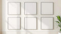 Frame High-Res Frame Mockup — Silver Frame Square 1:1 — Perspective View — #00629 | MockupBulk
