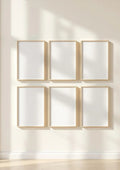 Frame Wall Art Mockup — Silver Frame Portrait 2:3 — Perspective View — #00630 | MockupBulk