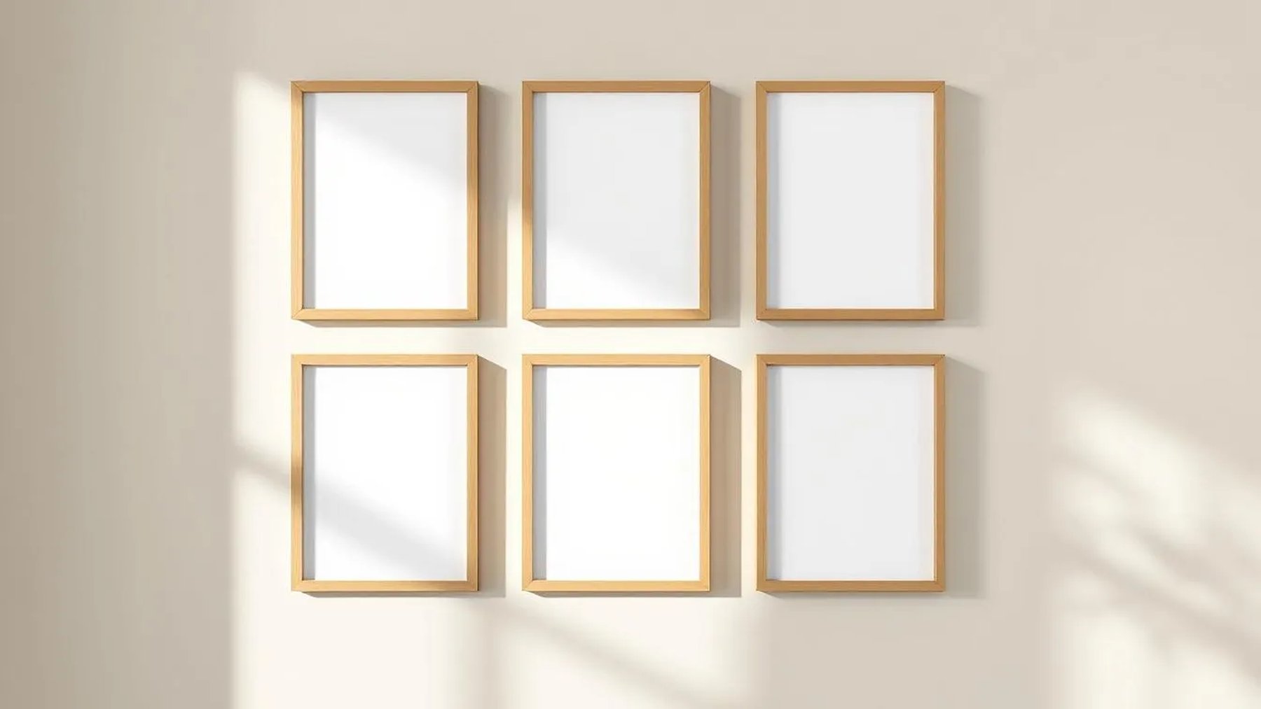Frame Interior Frame Mockup — Raw Pine Frame Portrait 2:3 — Perspective View — #00644 | MockupBulk