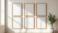 Frame Professional Frame Mockup — Raw Pine Frame Square 1:1 — Perspective View — #00647 | MockupBulk
