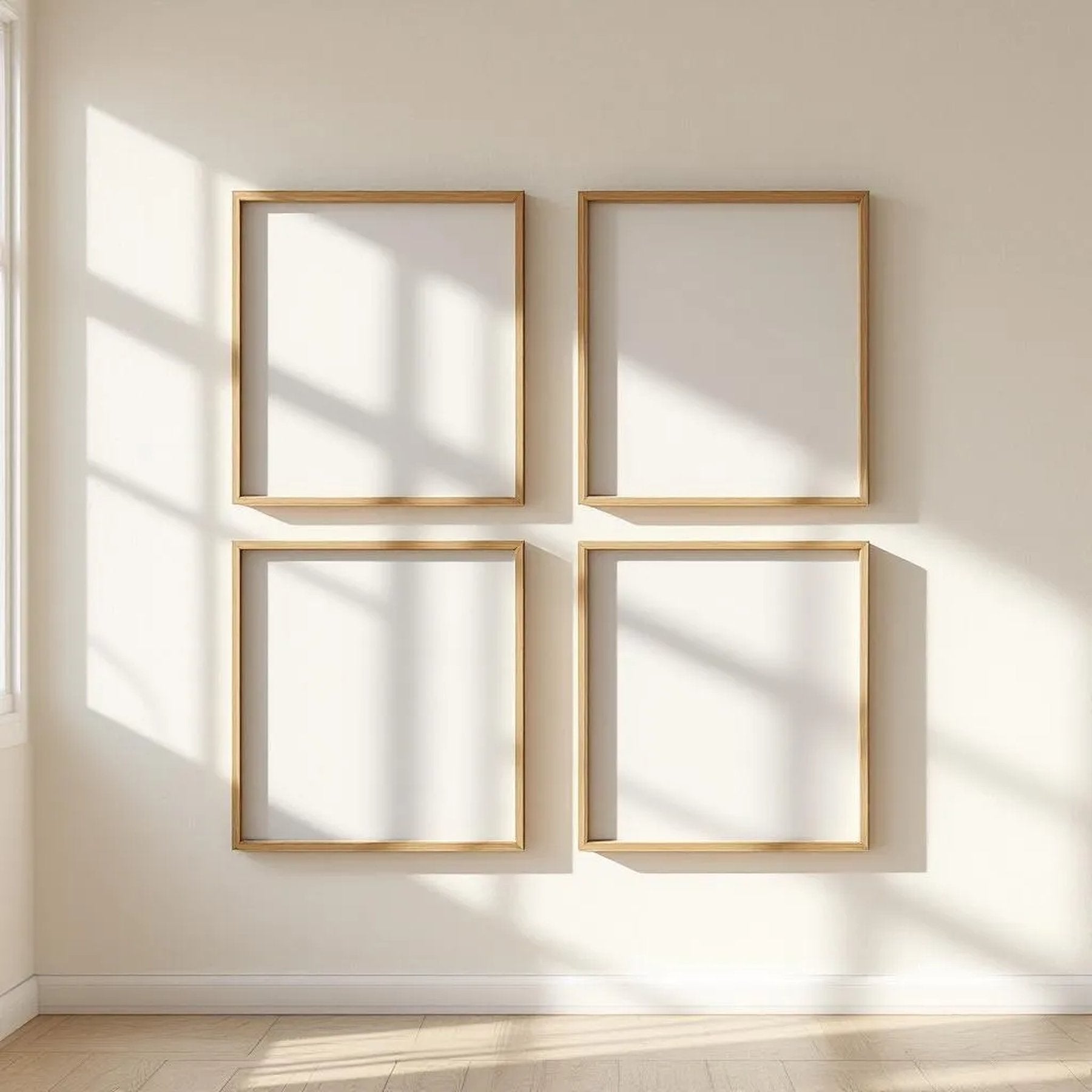 Frame Premium Interior Mockup — Plain Square Frame Portrait 2:3 — Perspective View — #00649 | MockupBulk