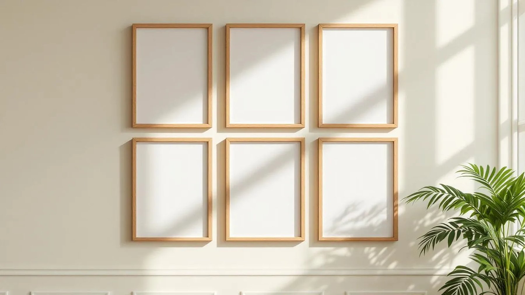 Frame Wall Art Mockup — Raw Pine Frame A-Series (A4 / A3) — Perspective View — #00650 | MockupBulk