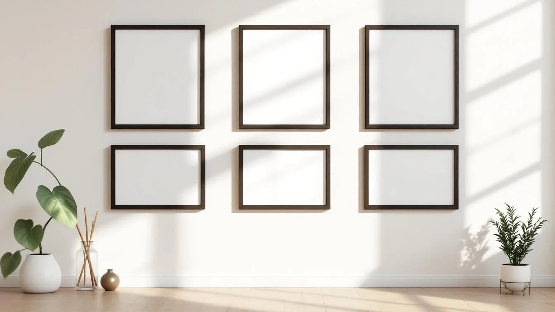 Frame Room Scene Mockup — Espresso Frame Portrait 4:5 — Perspective View — #00653 | MockupBulk