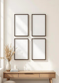 Frame Interior Frame Mockup — Espresso Frame A-Series (A4 / A3) — Perspective View — #00654 | MockupBulk