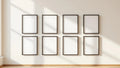Frame Premium Interior Mockup — Espresso Frame Square 1:1 — Perspective View — #00656 | MockupBulk