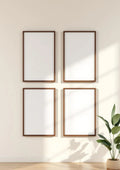 Frame Professional Frame Mockup — Espresso Frame Portrait 2:3 — Perspective View — #00660 | MockupBulk