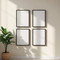 Frame Interior Frame Mockup — Plain Square Frame Portrait 2:3 — Perspective View — #00661 | MockupBulk
