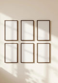 Frame Interior Frame Mockup — Espresso Frame Portrait 2:3 — Perspective View — #00666 | MockupBulk