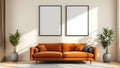 Frame Wall Art Mockup — Matte Black Frame Portrait 2:3 — Perspective View — #00674 | MockupBulk