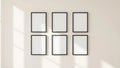 Frame High-Res Frame Mockup — Matte Black Frame Square 1:1 — Perspective View — #00677 | MockupBulk