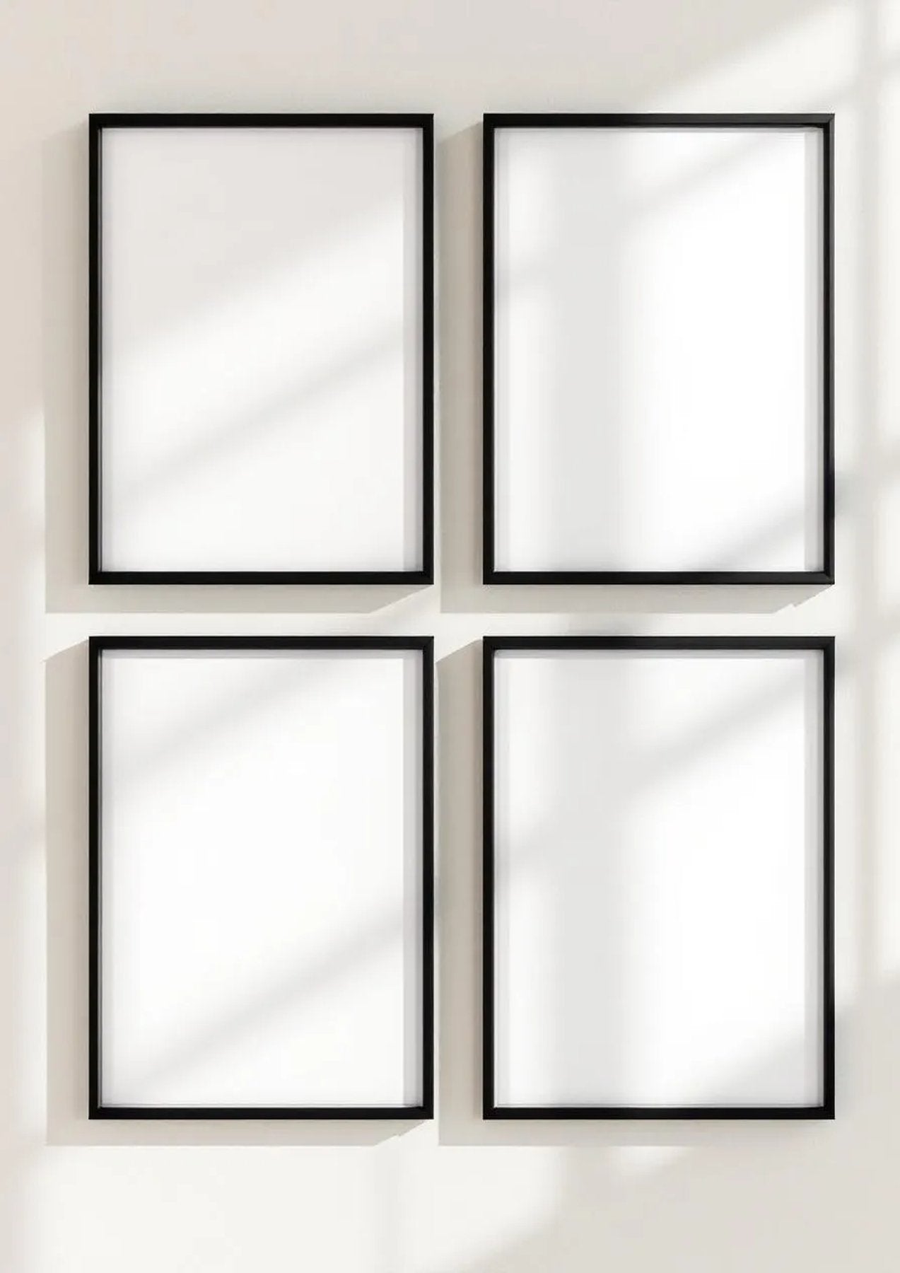 Frame Premium Interior Mockup — Matte Black Frame Landscape 11x14 — Perspective View — #00678 | MockupBulk