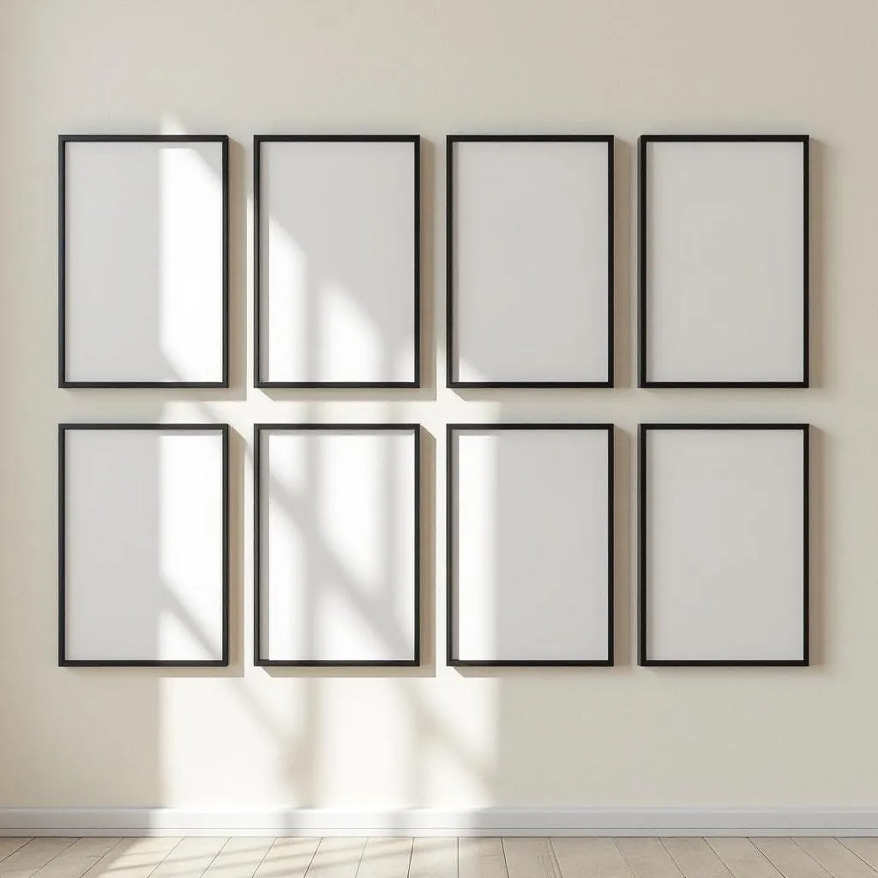 Frame High-Res Frame Mockup — Plain Square Frame Portrait 2:3 — Perspective View — #00679 | MockupBulk