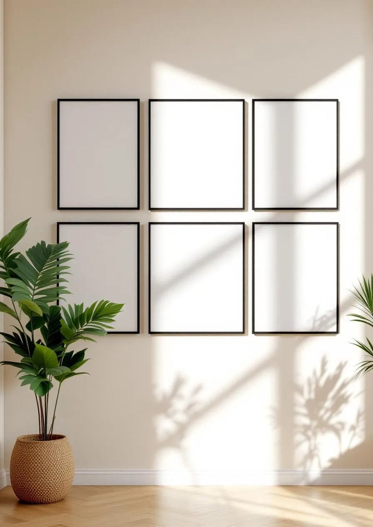 Frame Styled Room Mockup — Matte Black Frame Portrait 2:3 — Perspective View — #00681 | MockupBulk