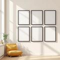 Frame Frame Display Mockup — Plain Square Frame Portrait 2:3 — Perspective View — #00685 | MockupBulk