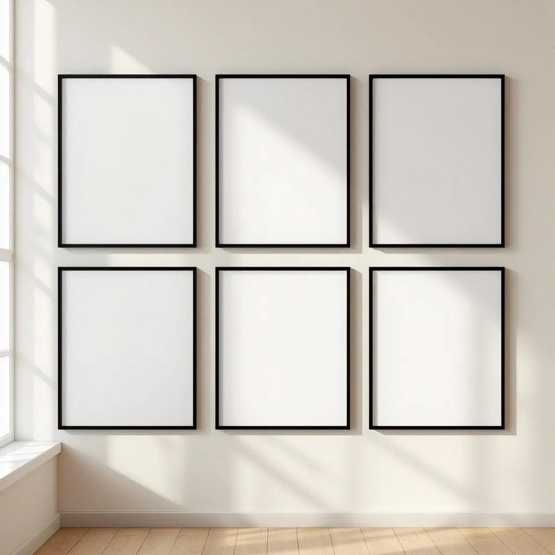 Frame High-Res Frame Mockup — Plain Square Frame Portrait 2:3 — Perspective View — #00688 | MockupBulk