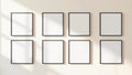 Frame Premium Interior Mockup — Matte Black Frame Square 1:1 — Perspective View — #00692 | MockupBulk