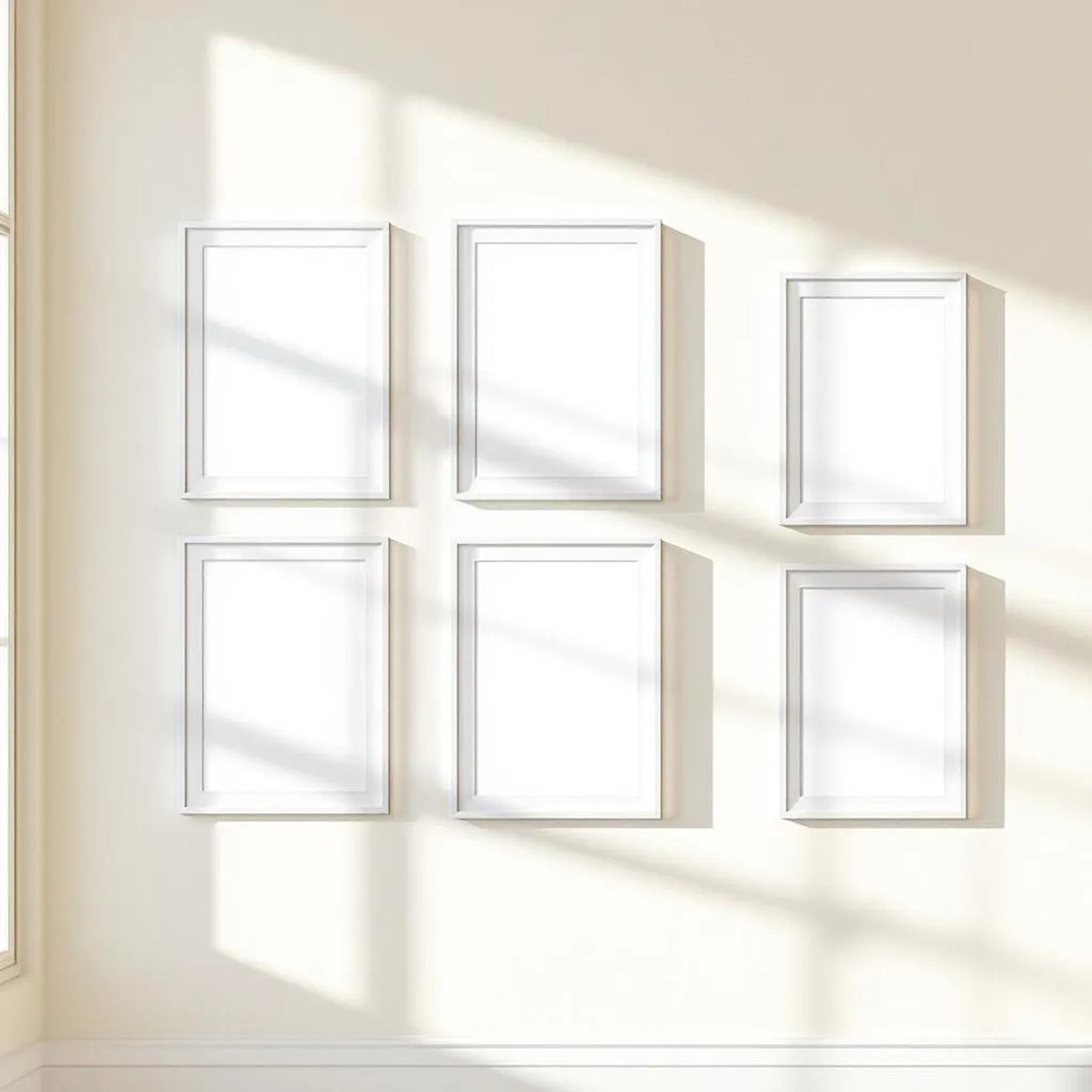 Frame Wall Art Mockup — Plain Square Frame Square 1:1 — Perspective View — #00694 | MockupBulk