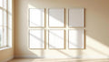 Frame Frame Display Mockup — White Frame Square 1:1 — Perspective View — #00698 | MockupBulk