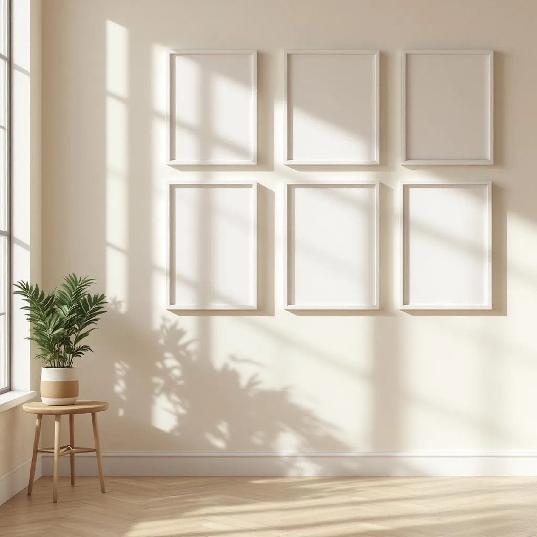 Frame Styled Room Mockup — Plain Square Frame Portrait 2:3 — Perspective View — #00703 | MockupBulk