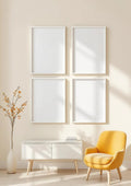 Frame Styled Room Mockup — White Frame Portrait 2:3 — Perspective View — #00705 | MockupBulk