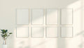 Frame Editorial Room Mockup — White Frame Square 1:1 — Perspective View — #00707 | MockupBulk