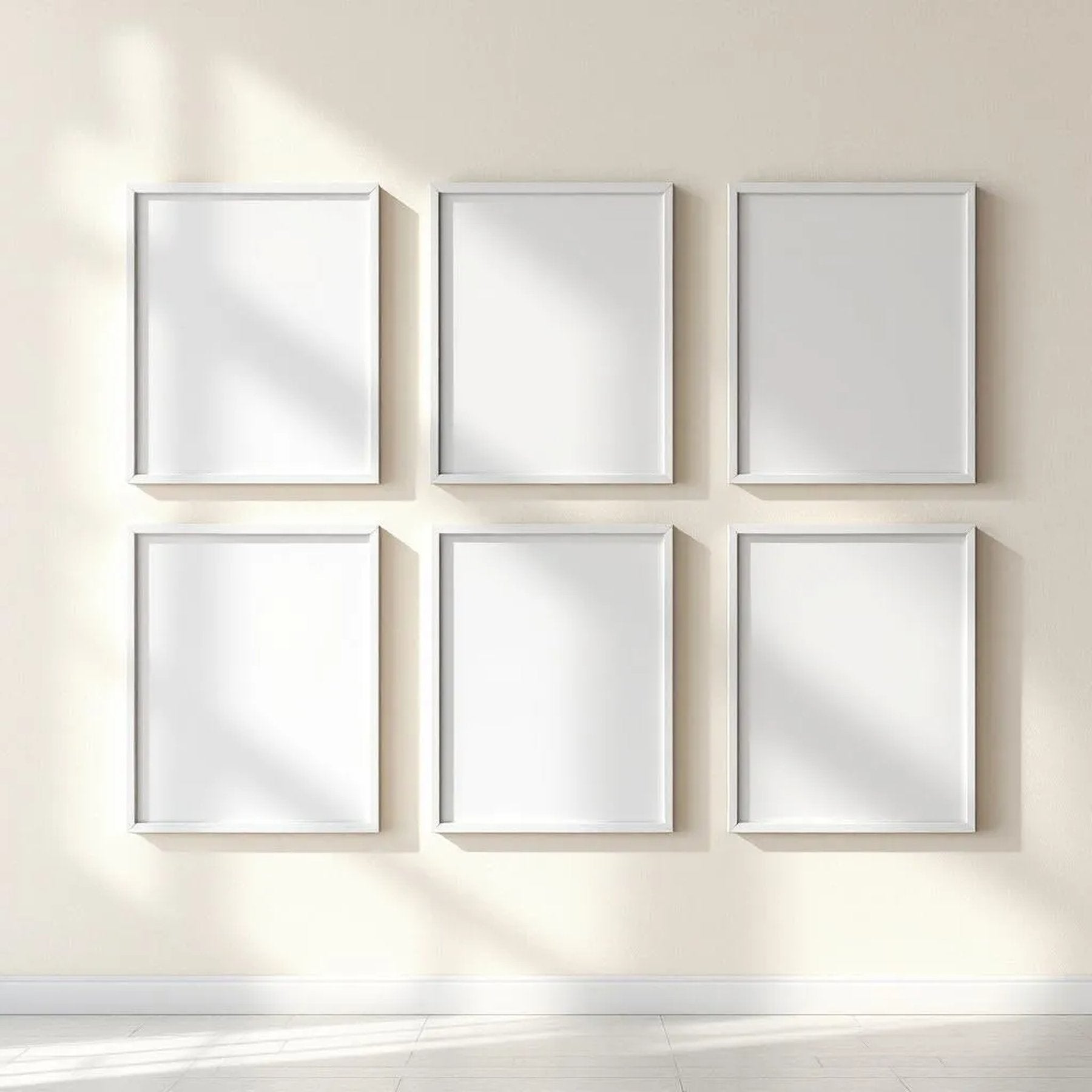 Frame Frame Display Mockup — Plain Square Frame Portrait 2:3 — Perspective View — #00709 | MockupBulk