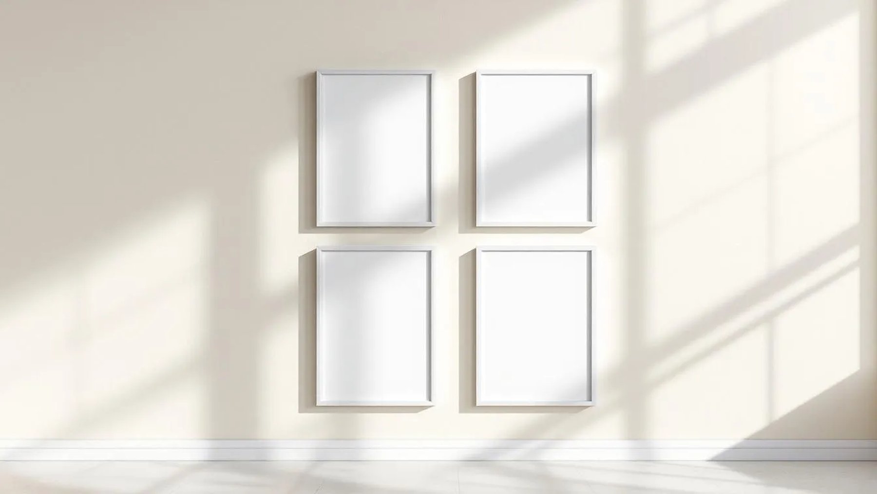 Frame Styled Room Mockup — White Frame Landscape 11x14 — Perspective View — #00710 | MockupBulk