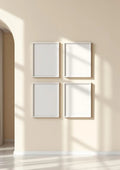Frame Wall Art Mockup — White Frame Portrait 2:3 — Perspective View — #00714 | MockupBulk