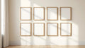 Frame Professional Frame Mockup — Natural Oak Frame Portrait 2:3 — Perspective View — #00716 | MockupBulk