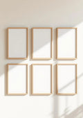Frame High-Res Frame Mockup — Natural Oak Frame Portrait 4:5 — Perspective View — #00720 | MockupBulk