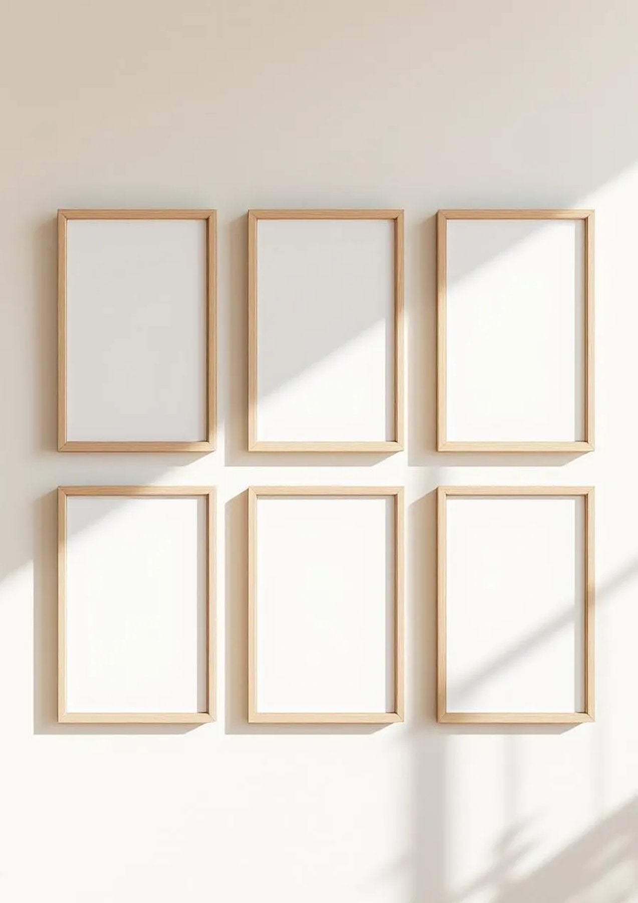 Frame High-Res Frame Mockup — Natural Oak Frame Portrait 4:5 — Perspective View — #00720 | MockupBulk