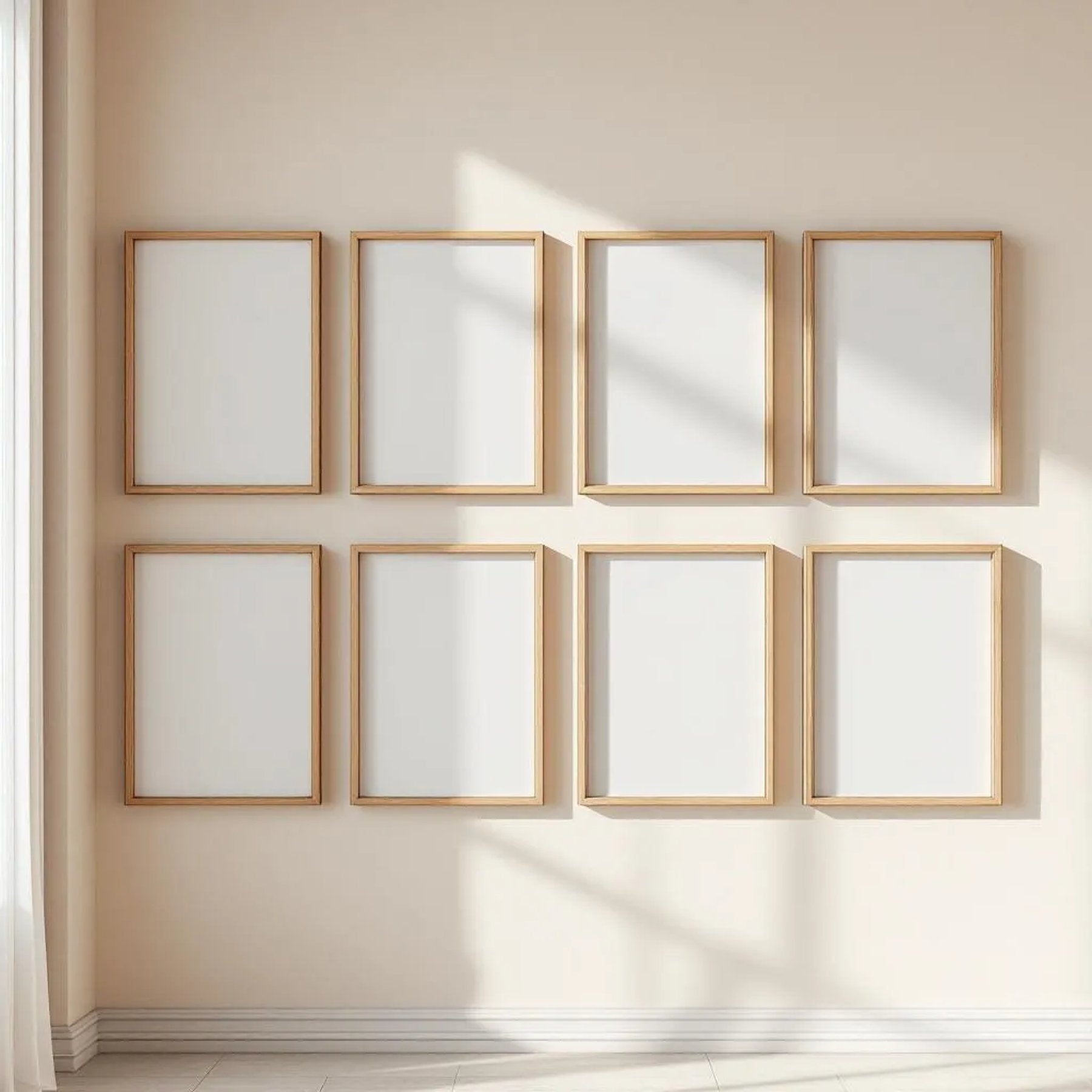 Frame Lifestyle Frame Mockup — Plain Square Frame Portrait 2:3 — Perspective View — #00721 | MockupBulk