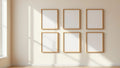 Frame High-Res Frame Mockup — Natural Oak Frame Square 1:1 — Perspective View — #00725 | MockupBulk