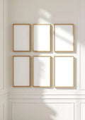 Frame Styled Room Mockup — Natural Oak Frame Portrait 2:3 — Perspective View — #00726 | MockupBulk