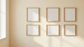 Frame High-Res Frame Mockup — Natural Oak Frame Portrait 2:3 — Perspective View — #00728 | MockupBulk
