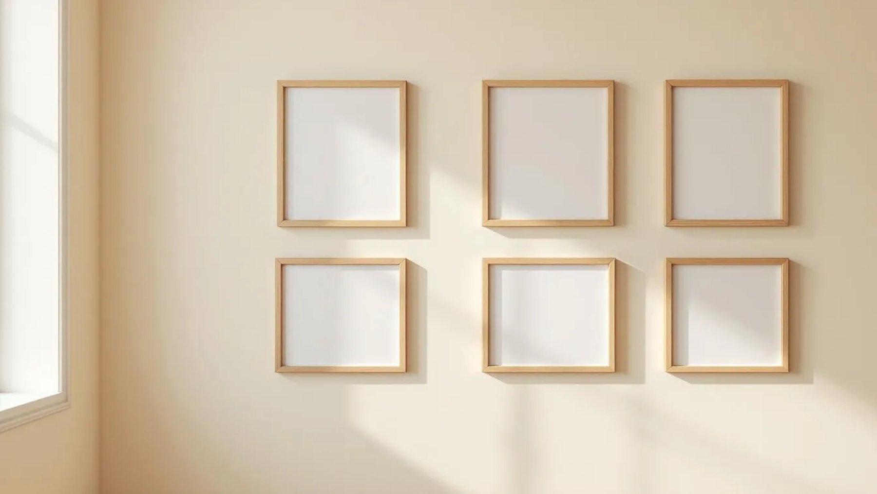 Frame High-Res Frame Mockup — Natural Oak Frame Portrait 2:3 — Perspective View — #00728 | MockupBulk
